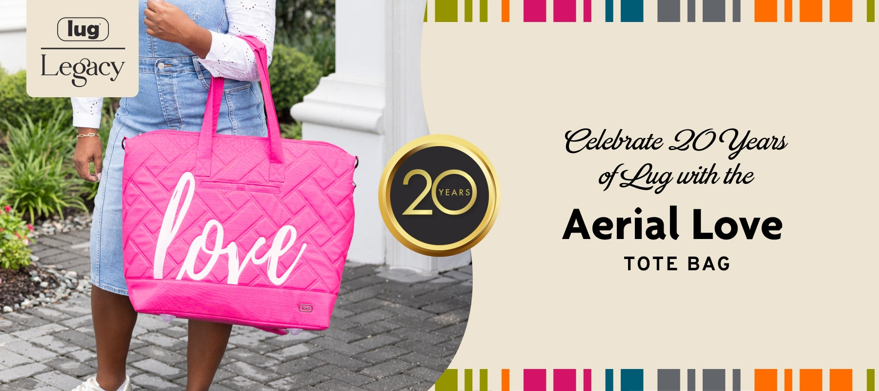 Celebrate 20 Years of Lug with the Aerial Love Tote Bag!