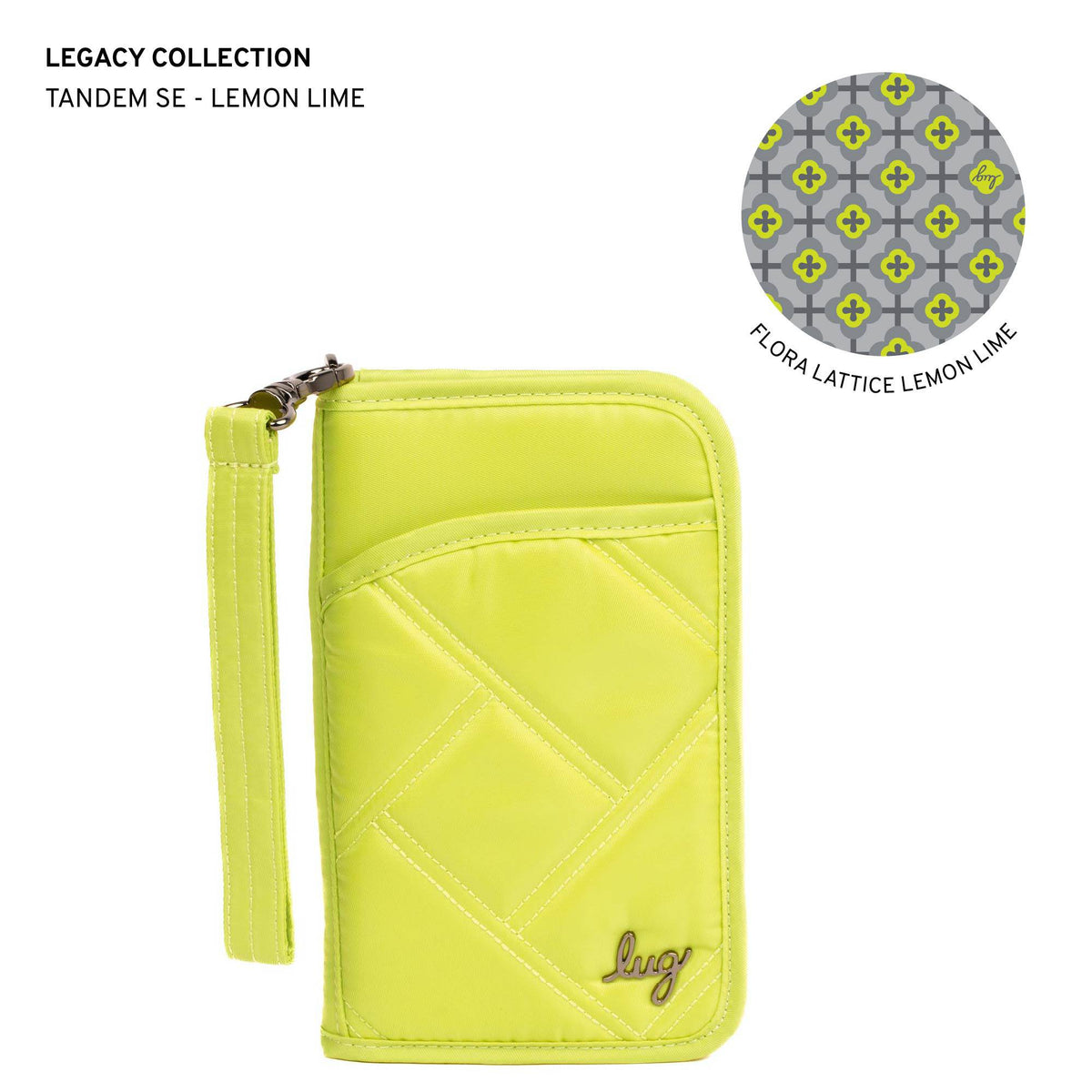 Legacy Collection Tandem SE RFID Wallet - LEMON-LIME - 24239_LegacyTandemSE_LemonLime_Angle_01