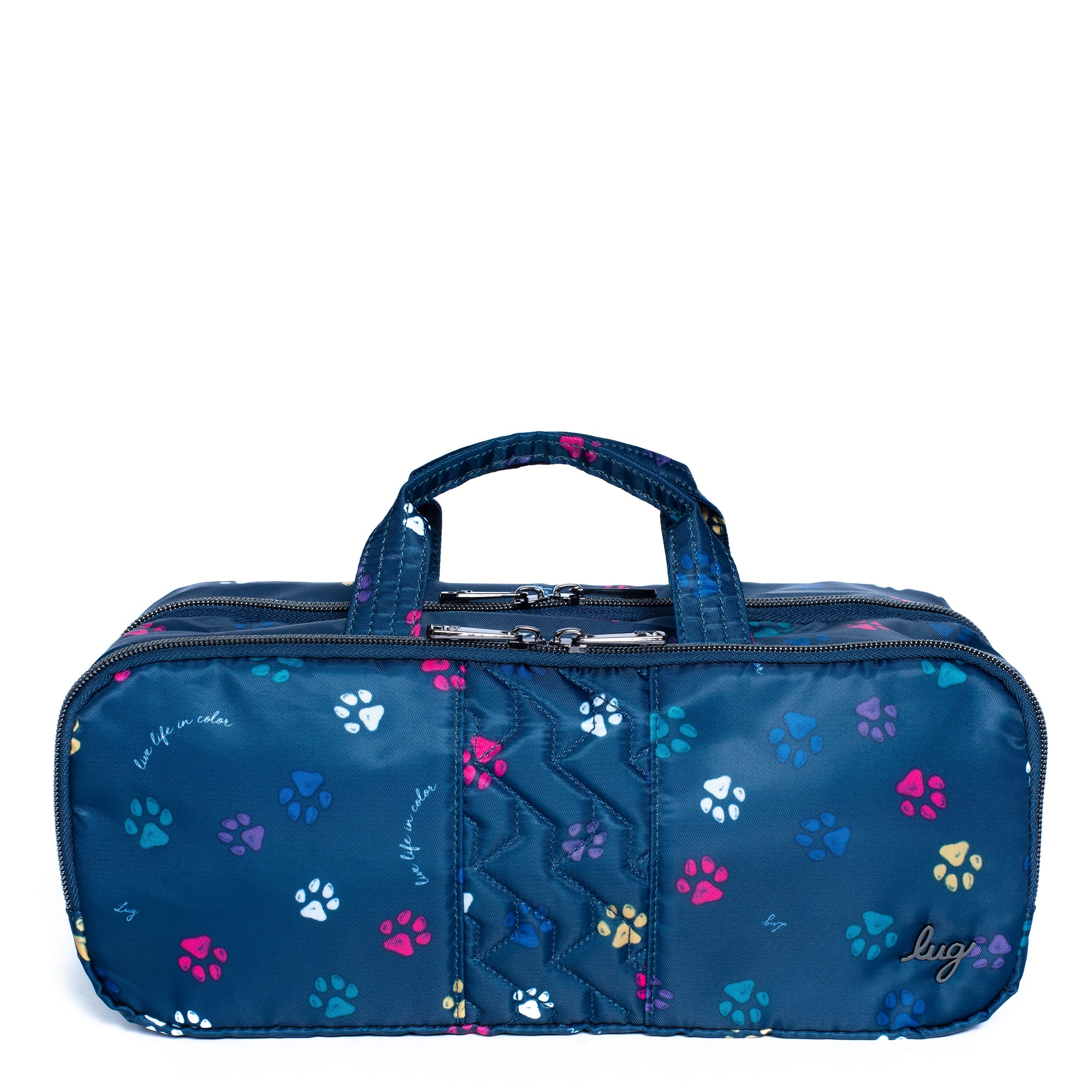 Flatbed Slim Cosmetic Case - - Flatbedslim_PawsNavy_01