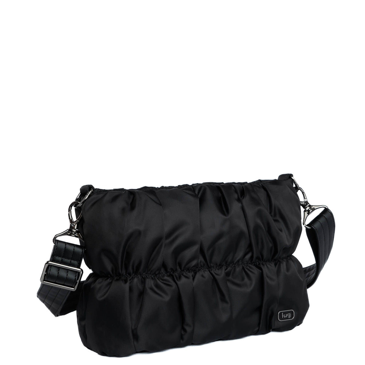 Flounce Ruched Crossbody Bag