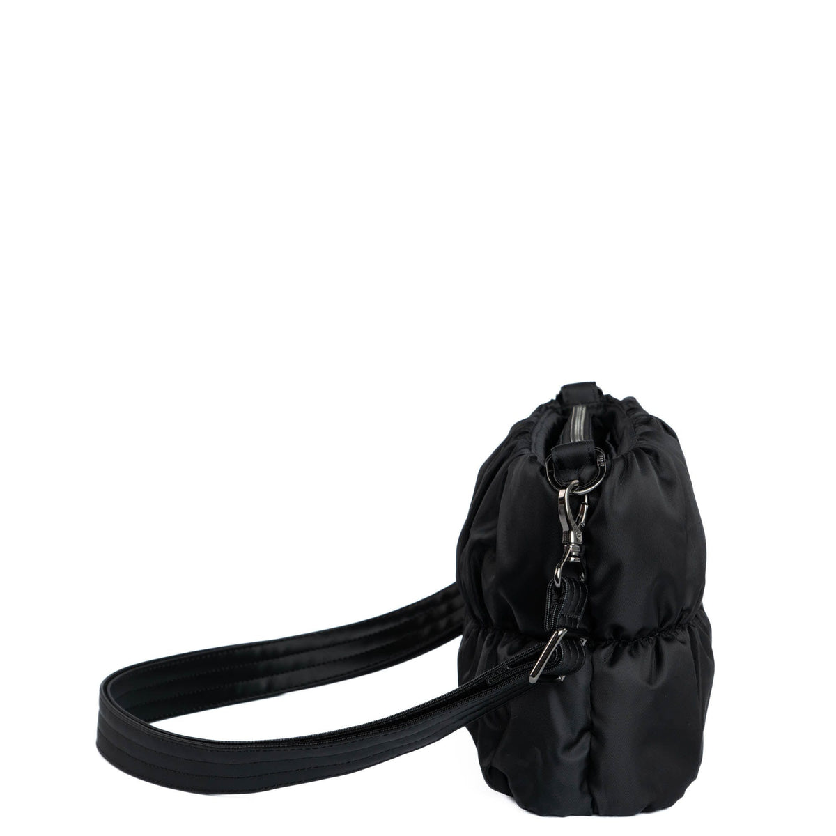 Flounce Ruched Crossbody Bag