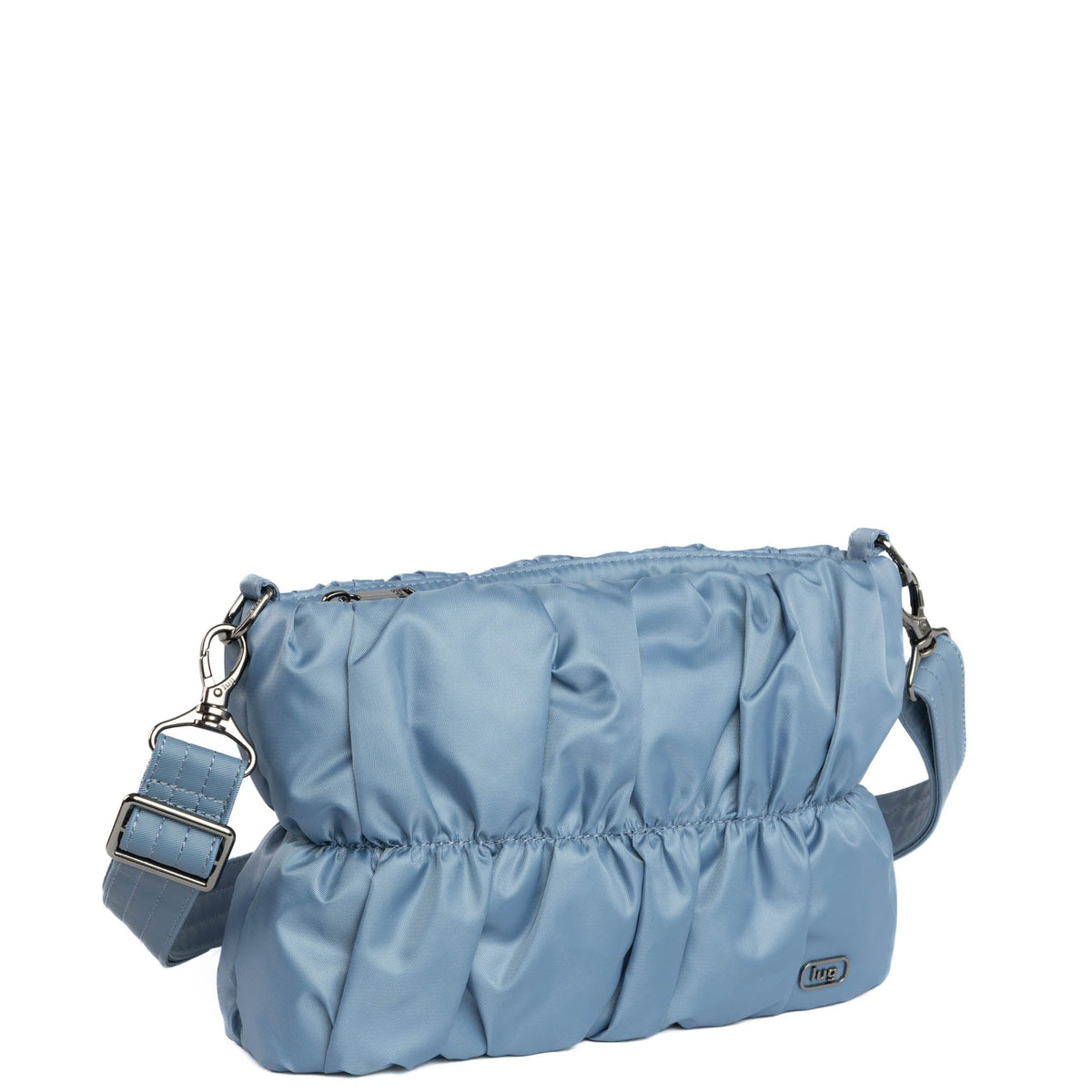 Flounce Ruched Crossbody Bag