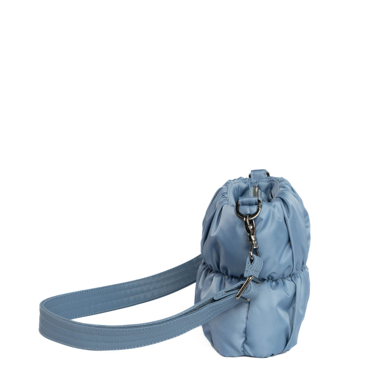 Flounce Ruched Crossbody Bag