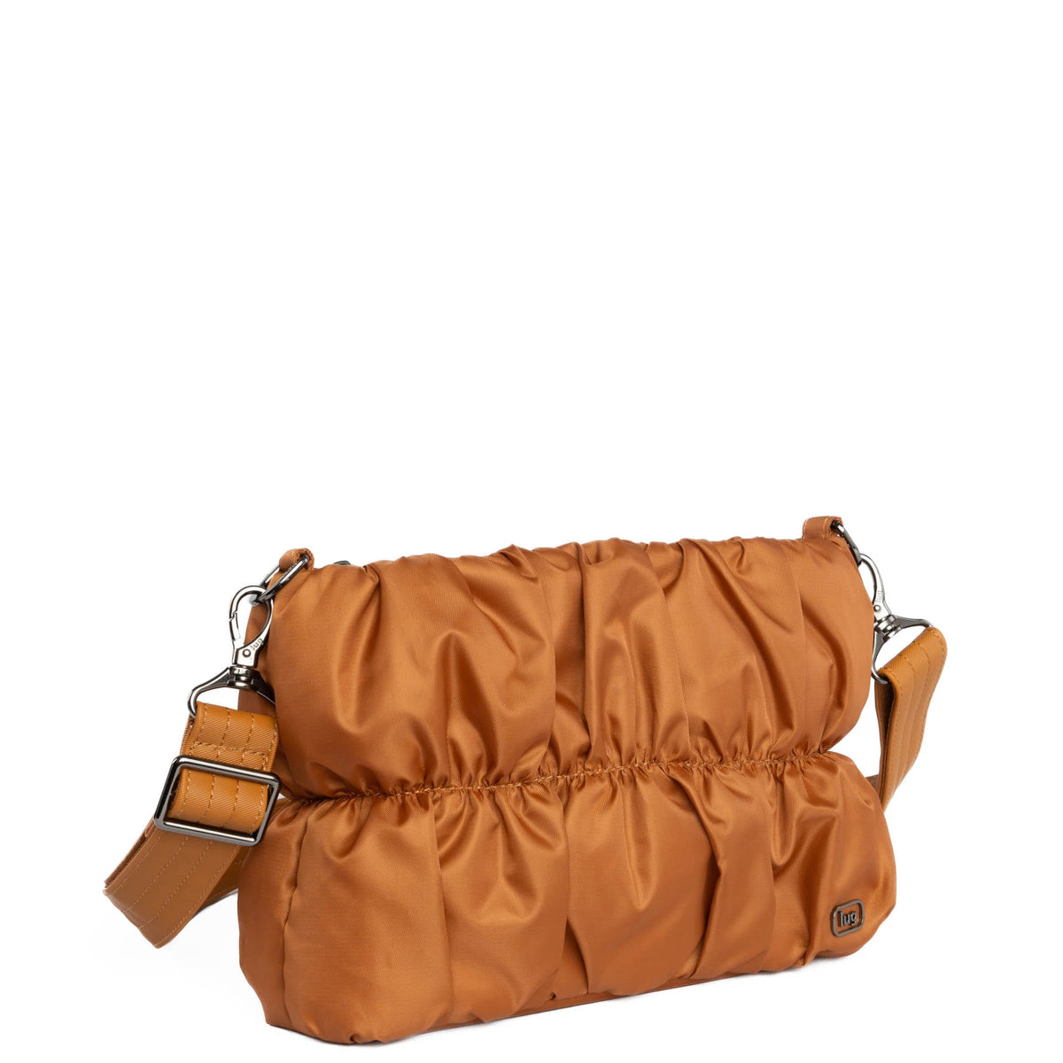 Flounce Ruched Crossbody Bag