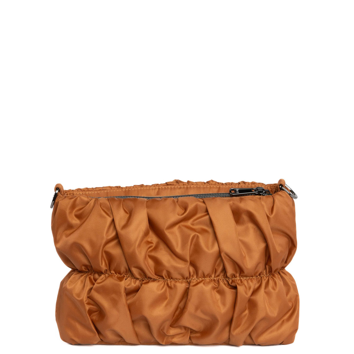 Flounce Ruched Crossbody Bag