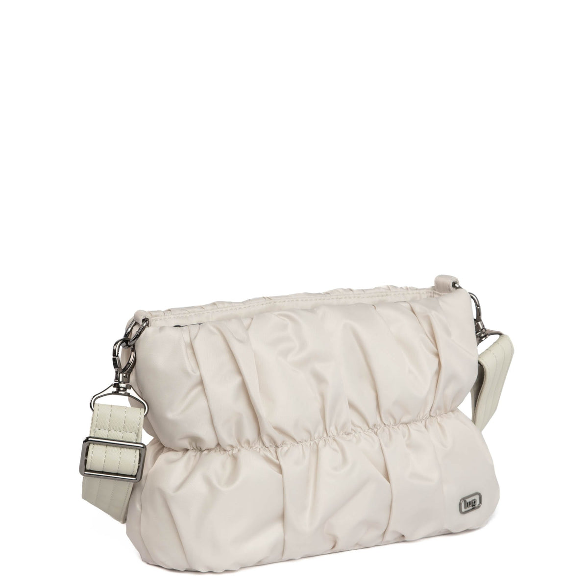 Flounce Ruched Crossbody Bag