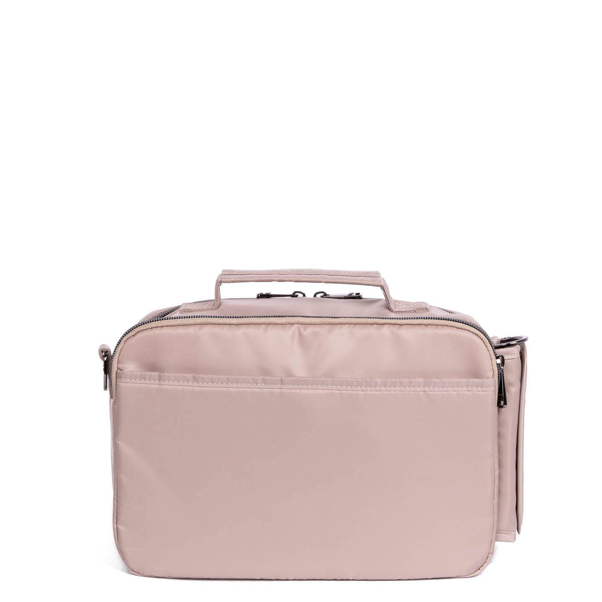 V-ring Medium Leather Shoulder Bag In Light Pink