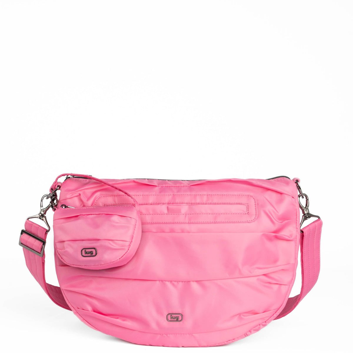 Scuffle Pleated Crossbody Bag with Disco Pouch