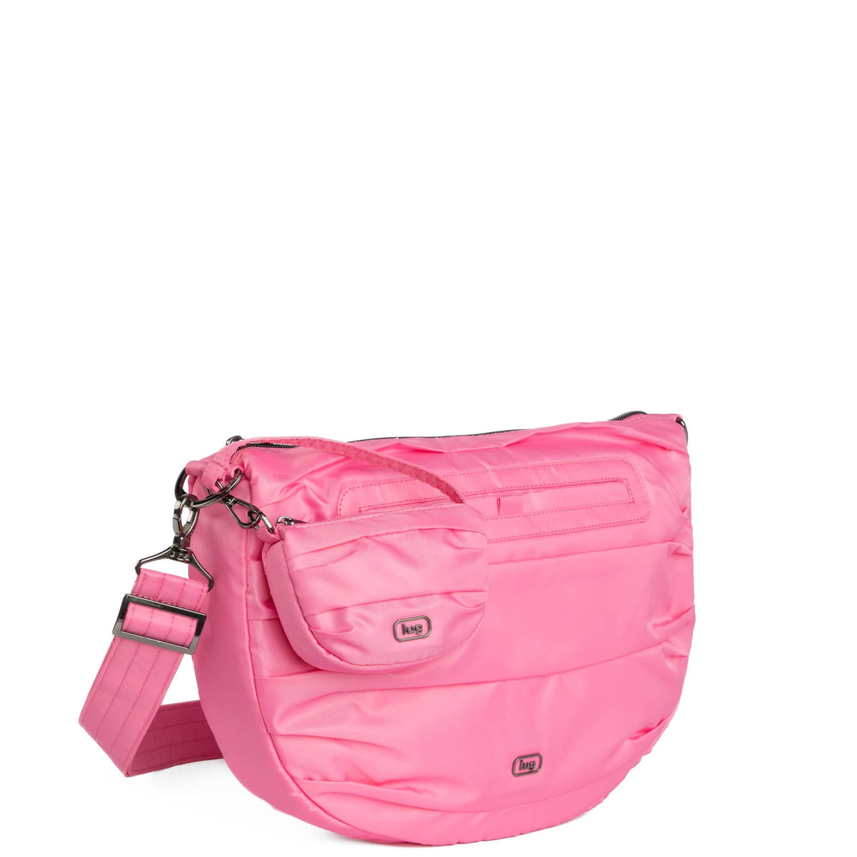 Scuffle Pleated Crossbody Bag with Disco Pouch