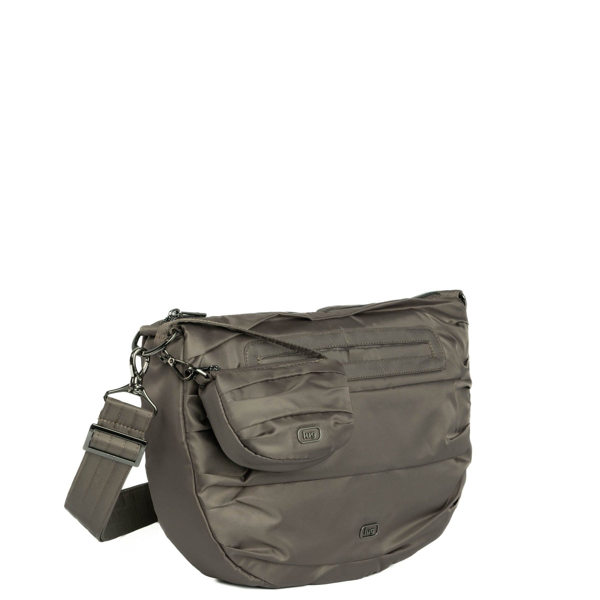 Scuffle Pleated Crossbody Bag with Disco Pouch