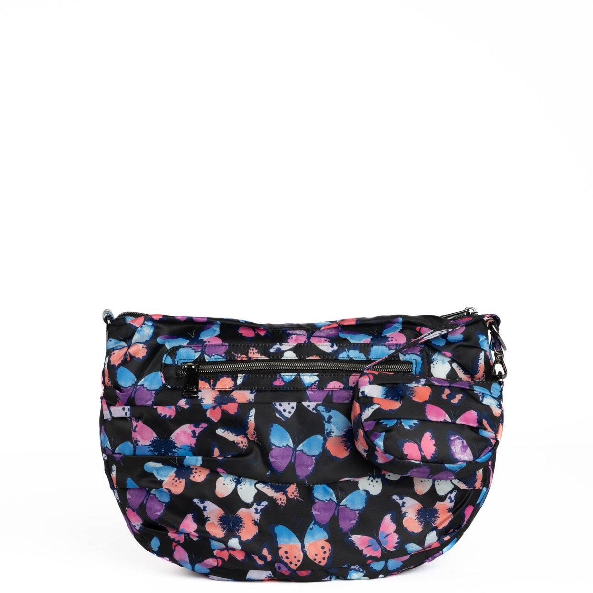 Scuffle Pleated Crossbody Bag with Disco Pouch