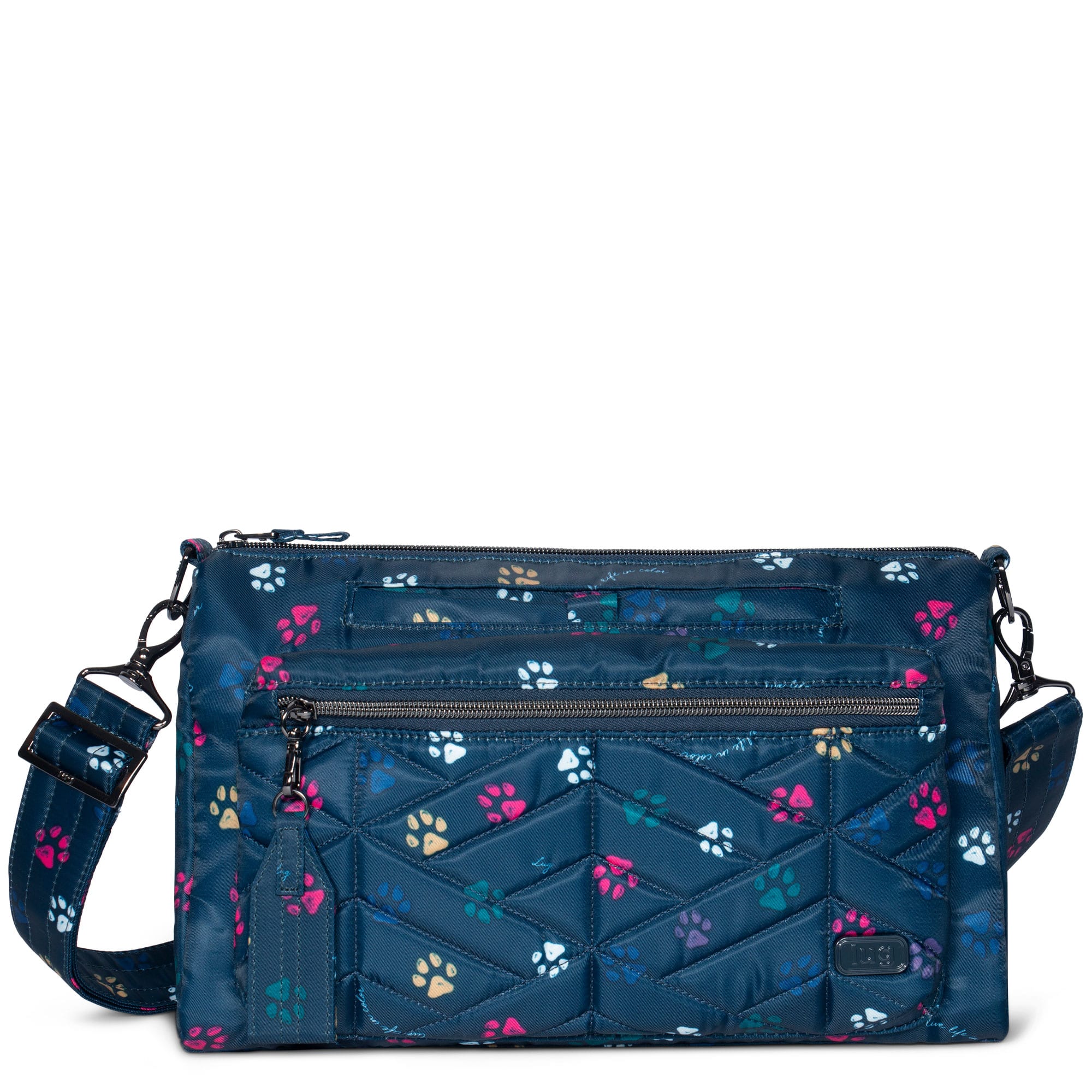 Stretch Crossbody Bag - - Stretch_PawsNavy_01