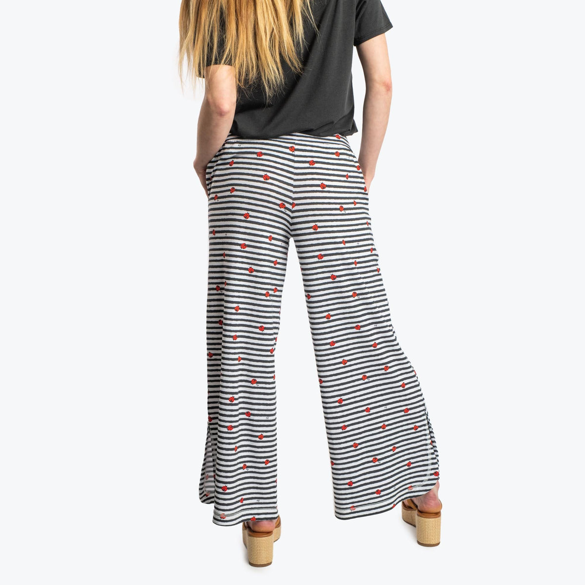 Wiffle Cotton Jersey Cropped Pant