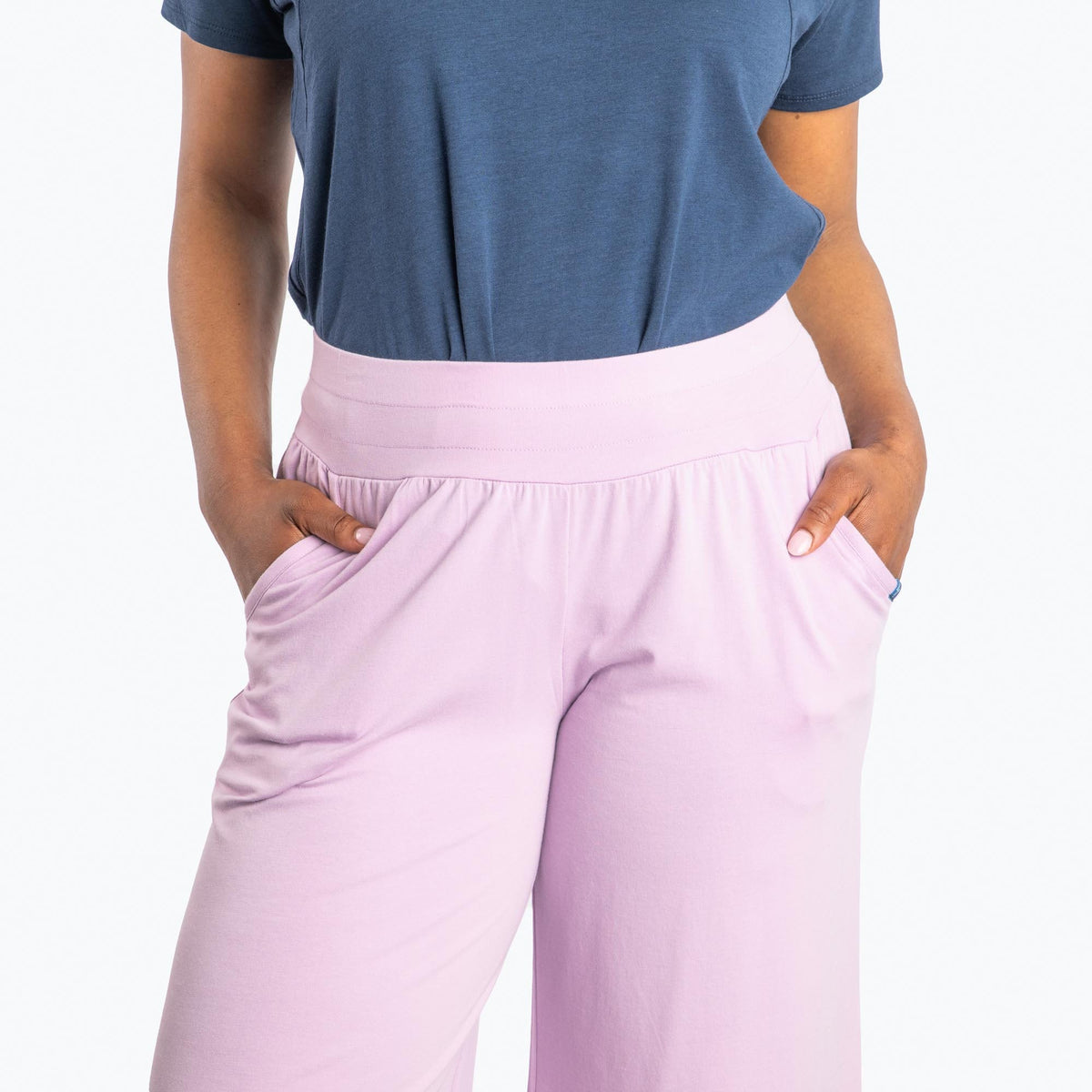 Wiffle Cotton Jersey Cropped Pant