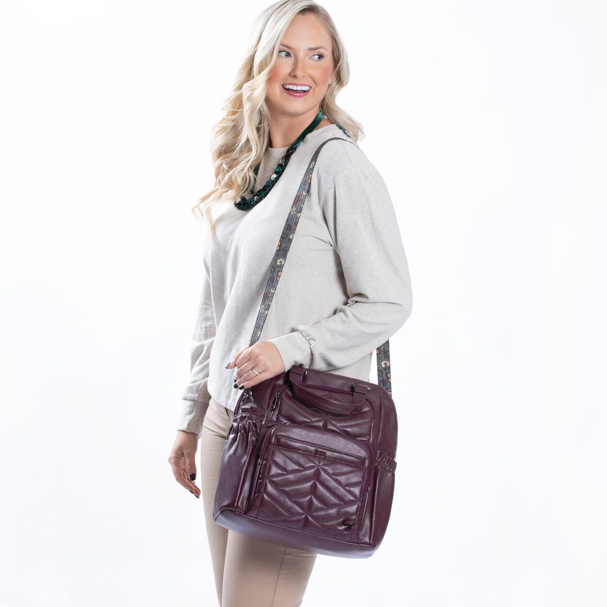 Lug Classic VL Quilted Tote w/ Crossbody Strap - Charter 