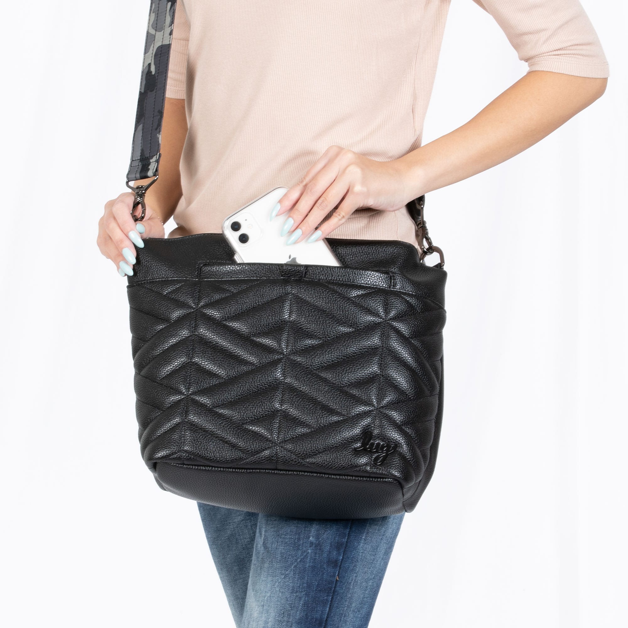 Lug offers flare crossbody black