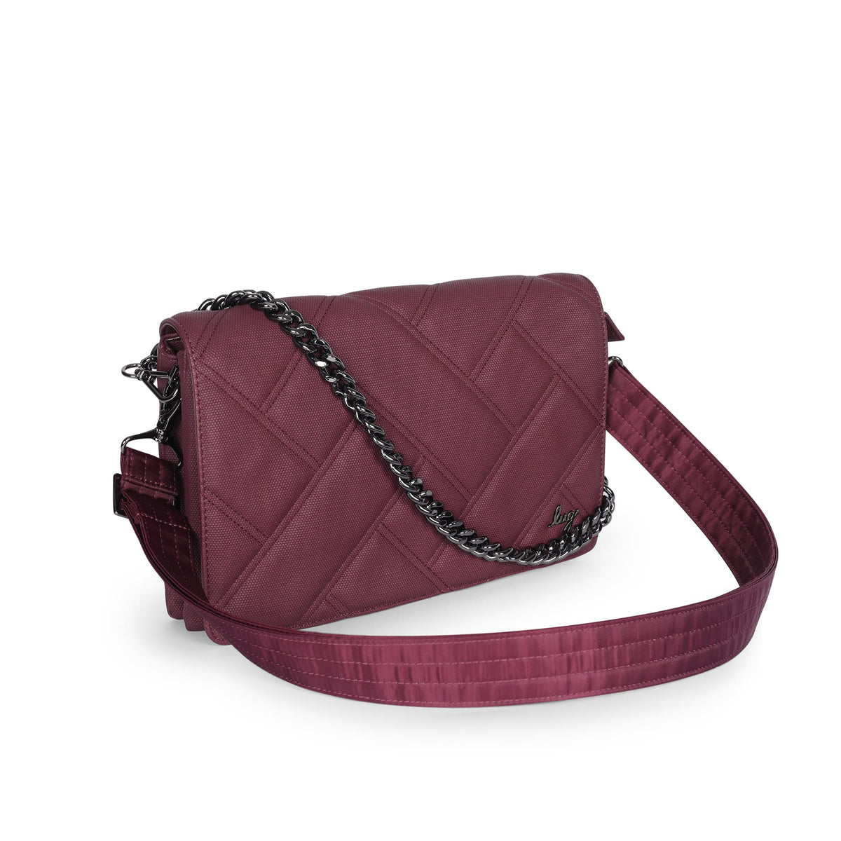 Multi-way satin messenger bag with chain - Accessories - Women